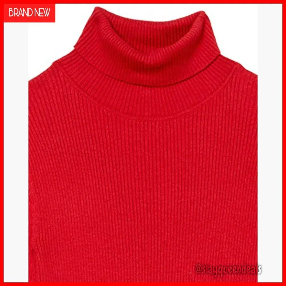 Slim Fit Long Sleeve Turtleneck Sweater Lightweight Ribbed Pullover